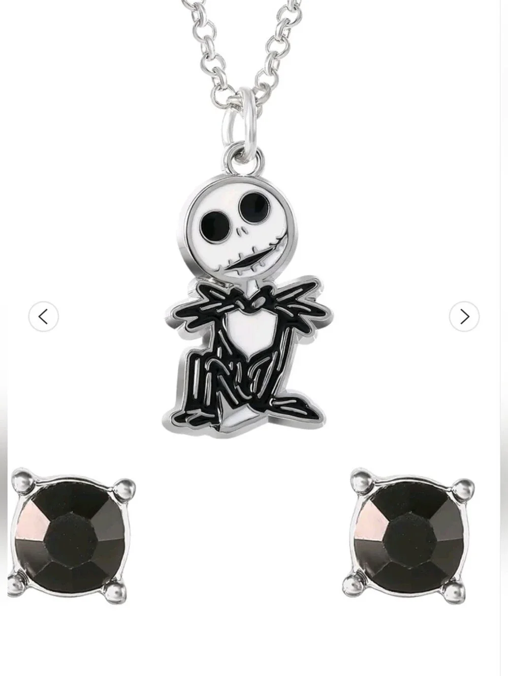 Disney- Girls Nightmare before Christmas Jack, Pendant and Earring Set